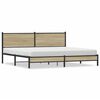 vidaXL Giroletto senza Materaso in Metallo Rovere Sonoma 200x200 cm