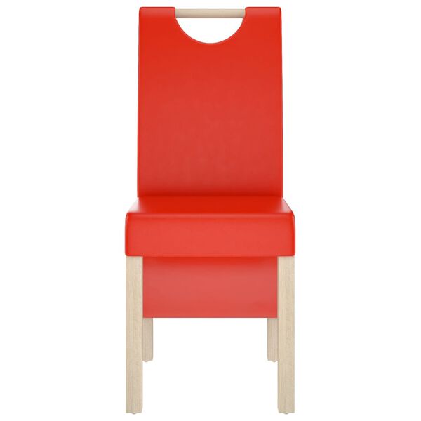vidaXL Sedie da Pranzo 2 pz Rosse in Similpelle