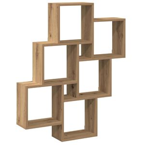 vidaXL Mensola a Muro a Cubo Artigianale 78x15x93 cm Legno Multistrato