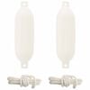 vidaXL Fendini per barche 2 pz &Oslash; 16 x 58 cm Bianco PVC