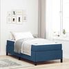 vidaXL Letto a molle con materasso Blu 90 x 190 cm Tessuto