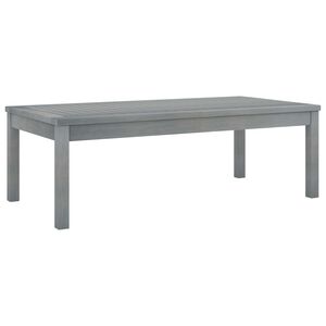 vidaXL Tavolino da Caff&egrave; 100x50x33 cm Grigio Legno Massello di Acacia