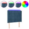 vidaXL Testiera a LED Blu Scuro 93x16x118/128 cm in Velluto