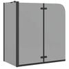 vidaXL Involucro Doccia Nero 120 x 68 x 130 cm Vetro ESG e Alluminio