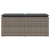 vidaXL Panca da Giardino con Cuscino Grigio 110x40x44 cm in Polyrattan