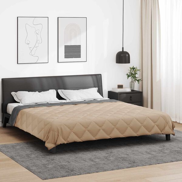 vidaXL Duvet Estivo Antracite e Talpa 220 x 260 cm Microfibra