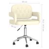 vidaXL Sedie da Pranzo Girevoli 2 pz Crema in Similpelle