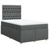 vidaXL Giroletto a Molle con Materasso Grigio Scuro 120x200 cm Tessuto