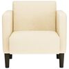 vidaXL Divano Sedia con Braccioli Crema 54 cm Tessuto a Coste