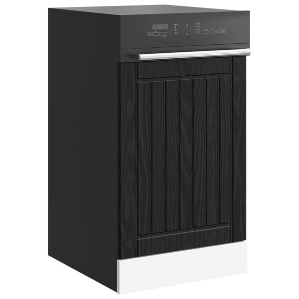 vidaXL Mobile da cucina Rovere Nero 45 x 1,5 x 67 cm Legno multistrato