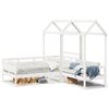 vidaXL Set Dormeuse e Panca con Tetto Bianco 80x200cm Massello Pino