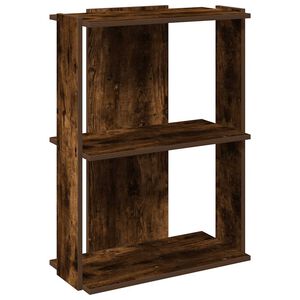 vidaXL Libreria a 3 Ripiani Rovere Fumo 60x30x80 cm Legno Multistrato