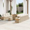 vidaXL Set Divano da Giardino con cuscino 10 pcs Beige Poly Rattan