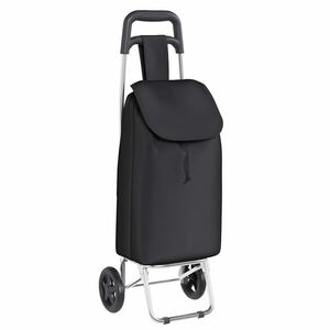 vidaXL Carrello della spesa Nero 35 x 28 x 92 cm Tessuto Oxford