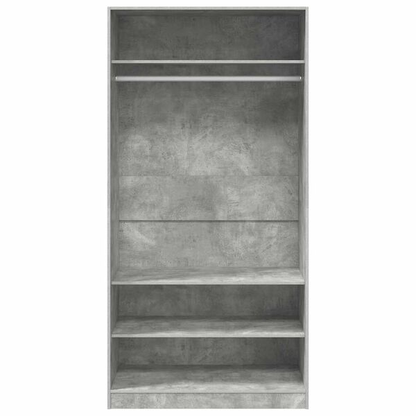 vidaXL Armadio Grigio Cemento 100x50x200 cm in Legno Multistrato