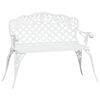 vidaXL Panchina da Giardino 108 cm in Alluminio Pressofuso Bianca