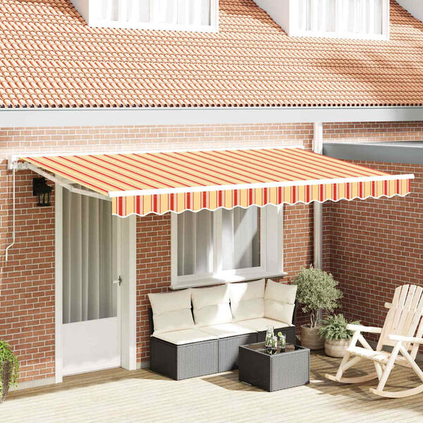 vidaXL Tenda Retrattile Multicolore 400 x 200 cm Alluminio e Tessuto