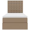 vidaXL Letto con Contenitore Cappuccino 90 x 200 cm Pelle Sintetica