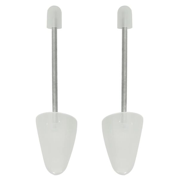 vidaXL Forme per Scarpe 5 Paia Bianche EU 38-44 in Plastica