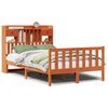 vidaXL Letto Libreria senza Materasso Marrone Cera 120x190 cm in Pino