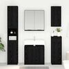vidaXL Mobile da Bagno con porta Rovere Nero 64,5 x 33,5 x 59 cm