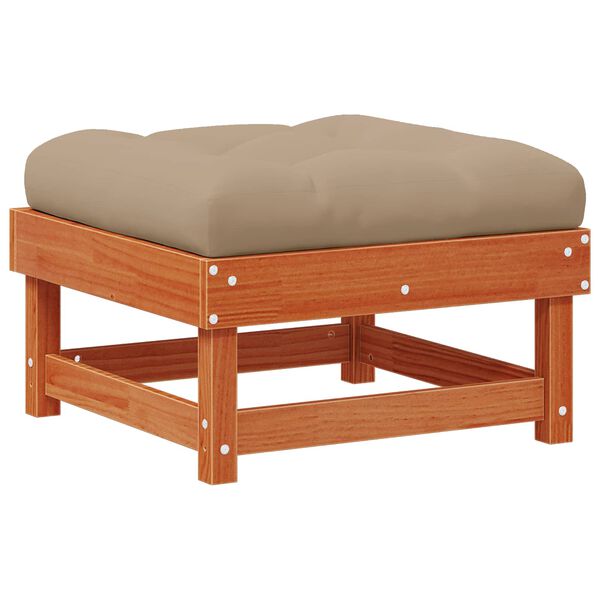 vidaXL Poggiapiedi da Giardino Legno di pino massiccio Marrone Cera