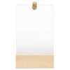 vidaXL Specchio da Parete in Legno Massello di Pino 23x39,5 cm