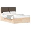 vidaXL Letto con Testiera Rivestita Talpa 120 x 190 cm Pino massello