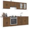 vidaXL Set Mobili da Cucina 8 pz Kalmar Rovere Marrone in Truciolato
