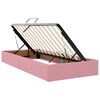 vidaXL Letto con Contenitore con materasso Rosa 100 x 200 cm Velluto