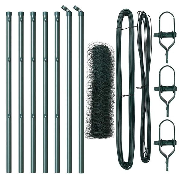 vidaXL Palo della recinzione Verde 10 x 0,8 m (maglia 50 mm)