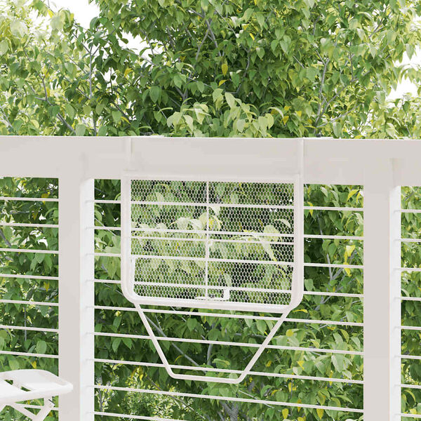 vidaXL Tavolo da Balcone Bianco 60x40 cm in Acciaio