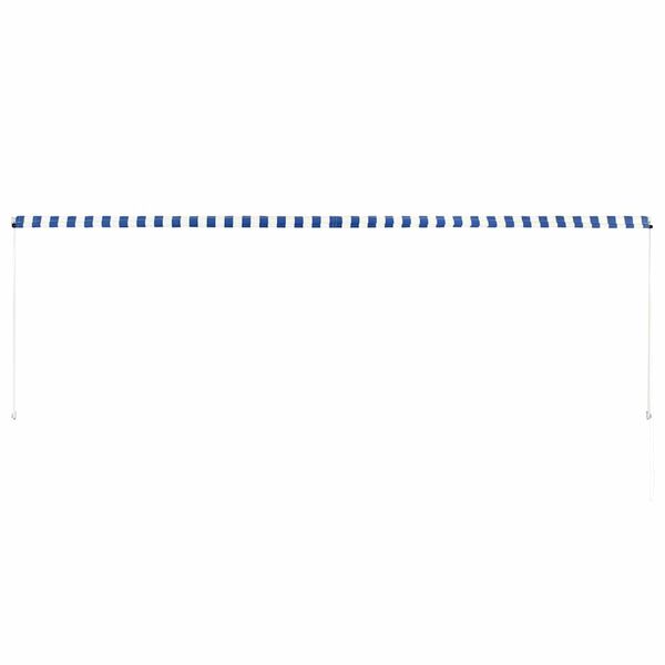 vidaXL Tenda da Sole Retrattile 400x150 cm Blu e Bianco