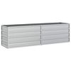 vidaXL Letto Rialzato Giardino 160x40x45 cm in Acciaio Zincato Argento
