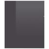 vidaXL Set Mobili da Bagno 2 pz Grigio Lucido in Legno Multistrato