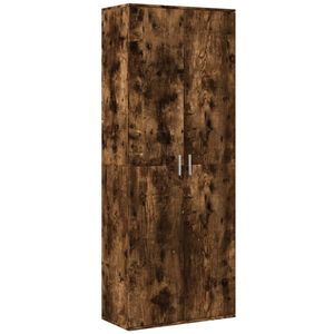 vidaXL Credenza Rovere Fumo 70x35x180 cm in Legno Multistrato