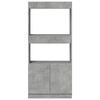 vidaXL Credenza Grigio Cemento 63x33x140 in Truciolato