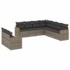 vidaXL Set Divano da Giardino 9 pz con Cuscini Grigio in Polyrattan