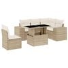 vidaXL Set Divano da Giardino 6 pz con Cuscini Beige in Polyrattan