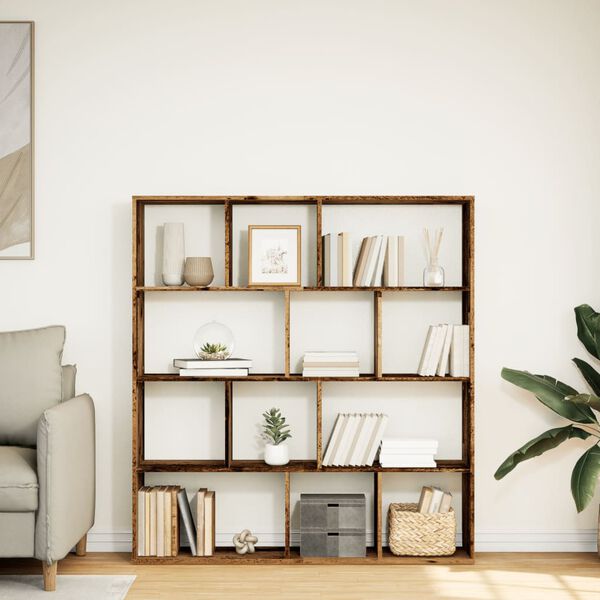 vidaXL Libreria Legno Antico 132x29x141,5 cm in Legno Multistrato