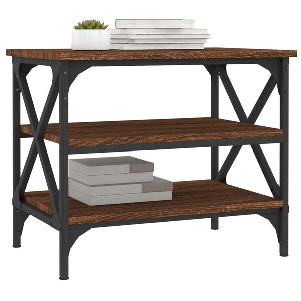 vidaXL Tavolino Rovere Marrone 55x38x45 cm in Legno Multistrato