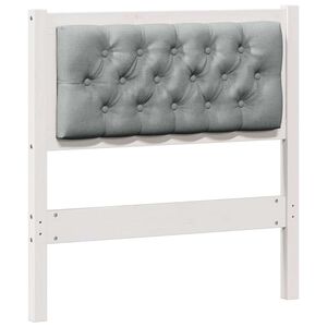 vidaXL Testiera Bianco e grigio chiaro 80 cm Legno di pino massello