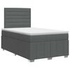vidaXL Letto box spring con materasso Grigio Scuro 120 x 200 cm
