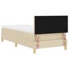 vidaXL Letto a Sorgente LED con materasso Crema 100 x 200 cm Tessuto