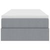 vidaXL Letto con contenitore e materasso Grigio chiaro 100 x 200 cm