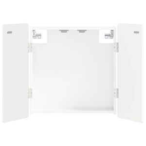 vidaXL Armadio per Dartboard ZWOLLE Bianco Lucido Legno ingegnerizzato