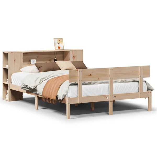 vidaXL Letto Libreria senza Materasso 120x200cm Legno Massello di Pino
