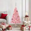 vidaXL Albero di Natale artificiale con luci integrate Rosa 120 cm PVC