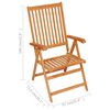 vidaXL Set da Pranzo da Giardino 7 pz in Legno Massello di Teak