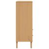 vidaXL Credenza SENJA Aspetto Rattan Marrone 90x40x112cm Massello Pino